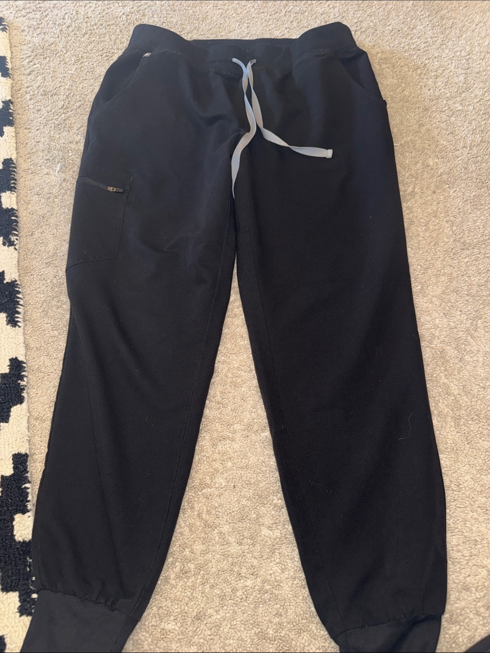 Women’s Figs Black Jogger Pants with Drawstring